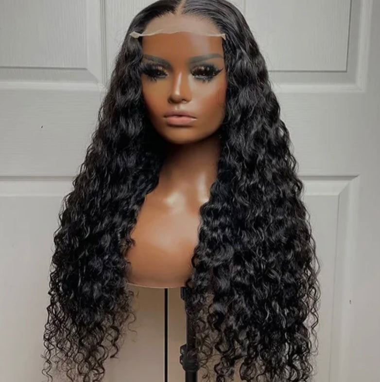 5x5 closure 200% Density *Virgin * Hair Wig Unit.