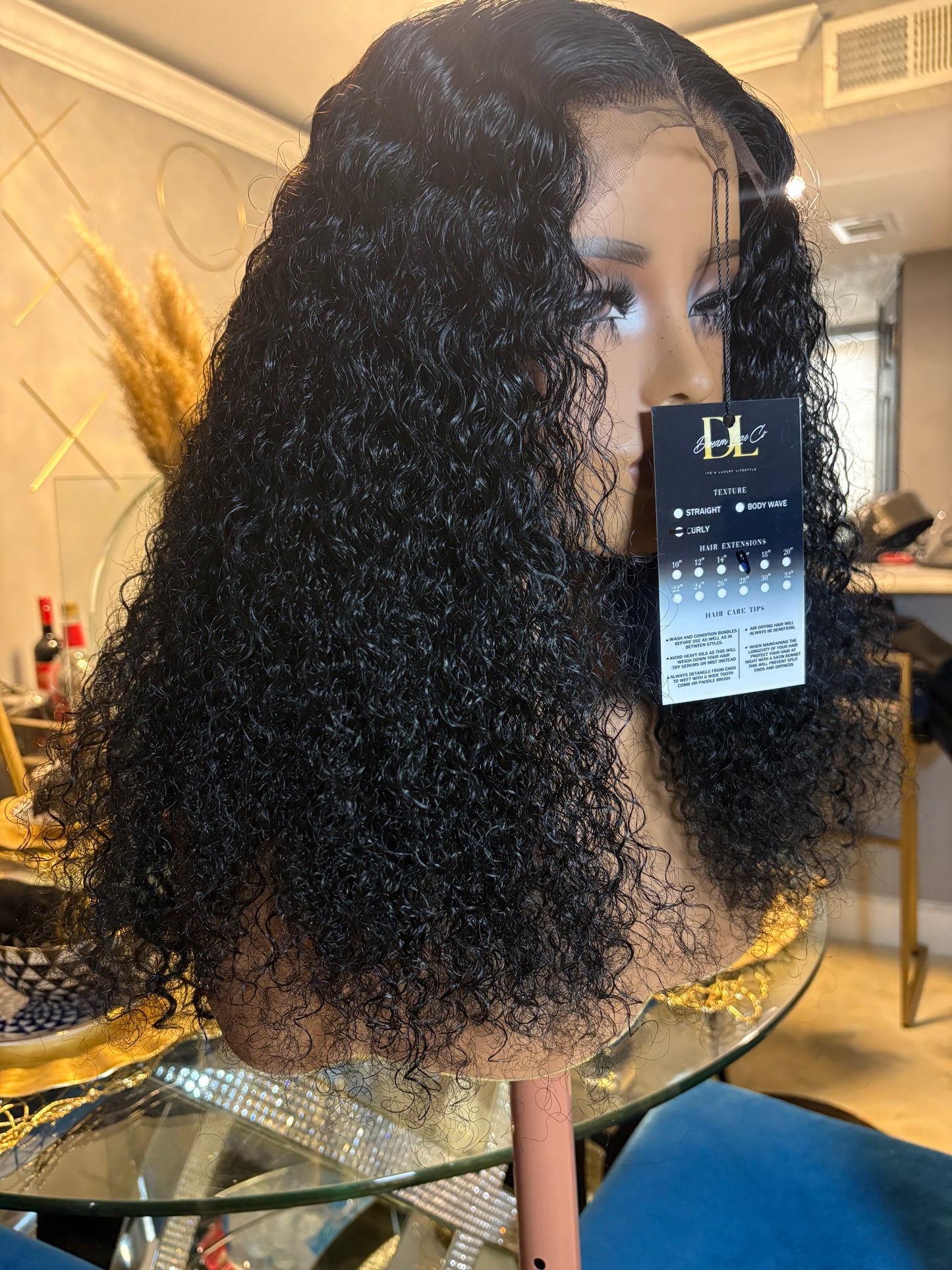 16” Inch Curly HD Lace Wig *Raw Hair * 5x5 closure unit